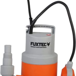 FUXTEC Tauchpumpe Schmutzwasserpumpe Wasserpumpe 250 Watt, max. 6000 l/h, max. 6 m Förderhöhe, Fremdkörper bis 0,5cm, integrierter Schwimmerschalter Orange 16