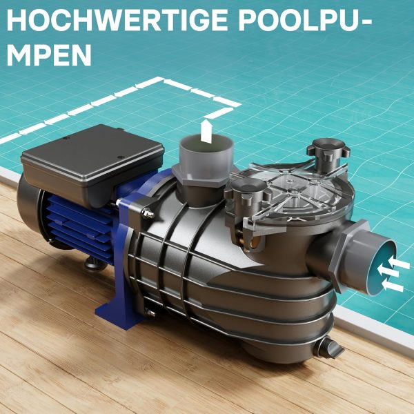 Pool Pumpe 10800 l/h 180 W Schwimmbadpumpe Filterpumpe Umwälzpumpe Pool 2