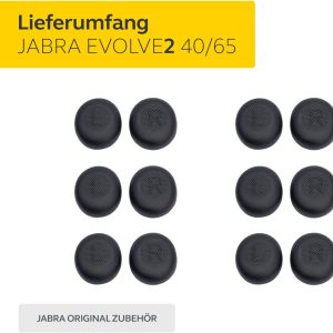 Jabra Kopfhörerpolster für Evolve2 40/65 – 6 Paar Ersatz Ohrpolster für Kopfhörer – schwarz, one Size 9