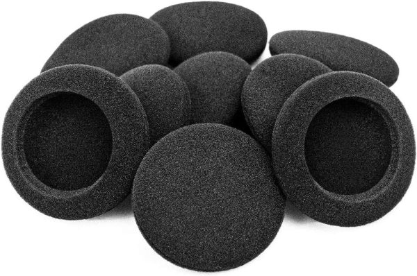 Ganbary Ersatz Ohrpolster für Ohrhörer, 5 Paar, Kopfhörerpolster Schaumschwamm Polster Earpads mit hohe Elastizität, 50mm, Schwarz 1