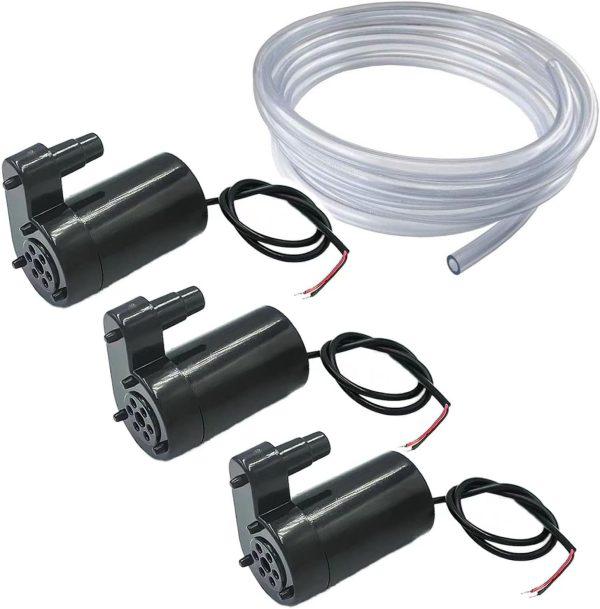 RUNCCI-YUN 3 pcs Mini Wasserpumpe Tauch Pumpe Micro Motorpumpe DC 3V 5V + 3M PVC Schlauch für Aquarium Garten zur Bewässerung Pflanzen Blumen 1