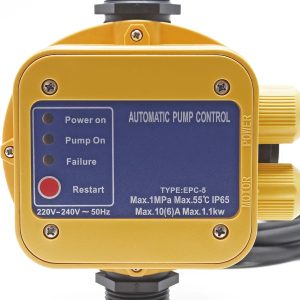 Wiltec Druckschalter mit Kabel EPC-5 230V 1-phasig bis 10 bar, Druckwächter mit Trockenlaufschutz für Hauswasserwerke und Pumpen, zuverlässige Pumpensteuerung 17