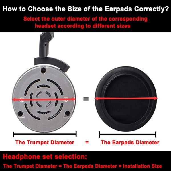 Yizhet 1 Paar 85mm Runde Ersatz Ohrpolster aus Kunst Leder Kompatibel mit Sennheiser ATH Sony AKG Philips Audio-Technica Kopfhörer (Durchmesser 85mm, Schwarz) 2