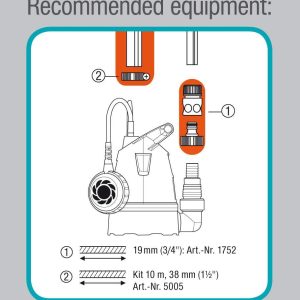 Gardena Klarwasser-Tauchpumpe 8600 Basic: Entwässerungspumpe mit flexiblem Schlauchanschluss, Fördermenge bis zu 8.600 l/h, Flachabsaugung bis 4 mm, Schwimmerschalter mit Dauerlauffunktion (9001-47) 18