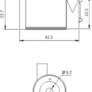 WITTKOWARE Mini-Tauchpumpe, Ø 23mm, 3-6V/DC, max. 360mA, Förderleistung max. 120l/h, liegend 6