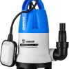 DEKO Tragbare Tauchpumpe mit Abschaltautomatik 400W 8000L / H, Wasserpumpe für sauberes/schmutziges Wasser für Schwimmbecken Gartenwanne Teich Brunnen Hochwasserablauf Regenfass 2