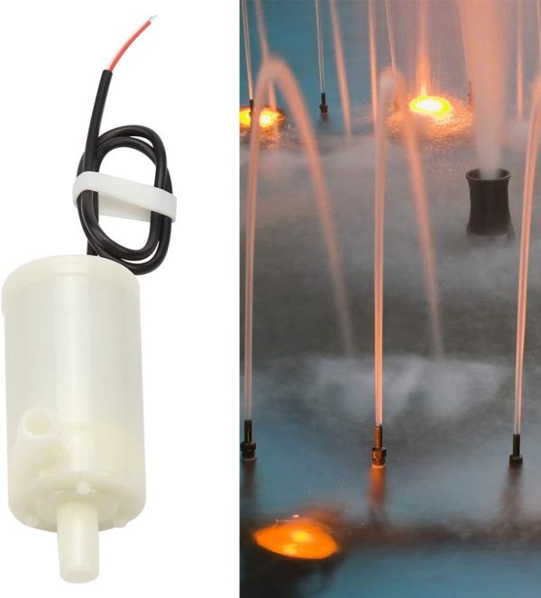 Fockety Wasserpumpe, DC 3V / 5V / 6V Geräuscharme Brunnenpumpe, energiesparend Wasserdicht für Aquariengebrauch Aquariumgebrauch Brunnenbrunnen 4