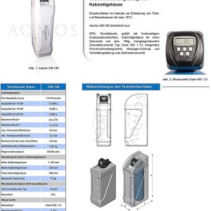 Aqmos CM-120 Wasserenthärtungsanlage im Set mit Montageblock und 100kg Regeneriersalztabletten | Wasserenthärter für Haushalte bis zu 9 Personen | Entkalkungsanlage, Antikalkanlage für weiches Wasser 10