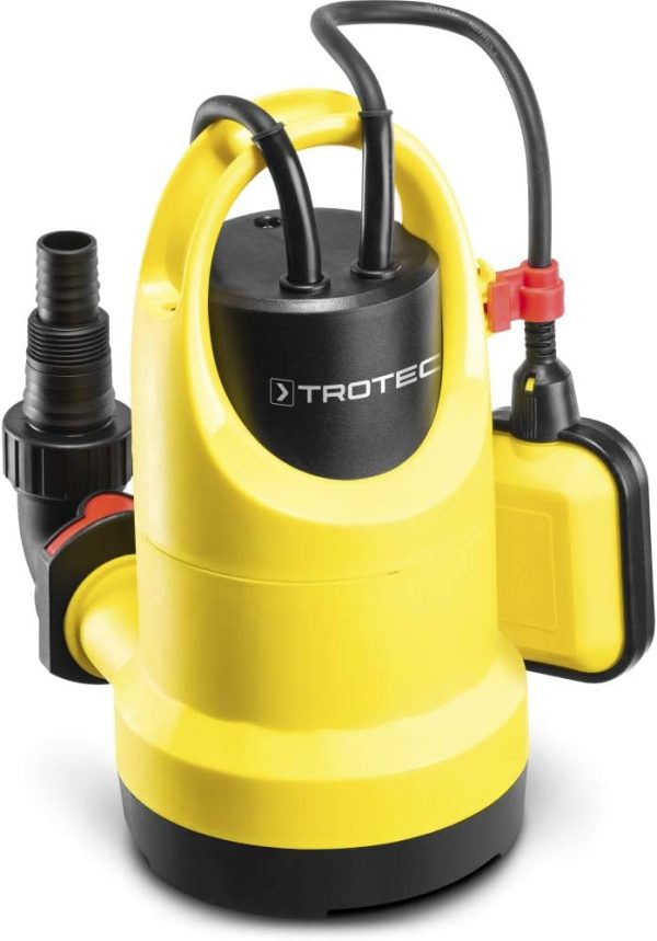 TROTEC Tauchpumpe TWP 4006 E – Pumpe für Klarwasser – Fördermenge 7300 l/h, Eintauchtiefe max. 7 m, Rückflussstopp, IP8X [Energieklasse A] 1