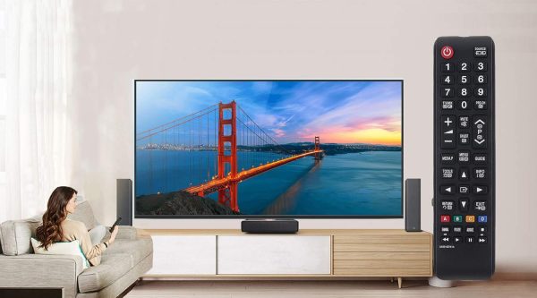 Ersatz Fernbedienung Samsung Fernseher AA59-00741A für Samsung Smart TV passend für AA59-00741A Samsung Fernbedienung für Samsung Universal TV 2