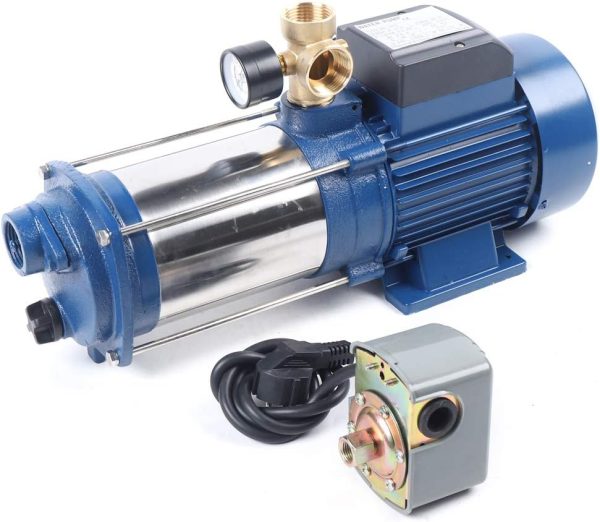 1800W/2200W Gartenpumpe Kreiselpumpe Edelstahl 9000L/H Leistungsstarke Centrifugal Jetpumpe 230V,2,6 PS (2200W) 1