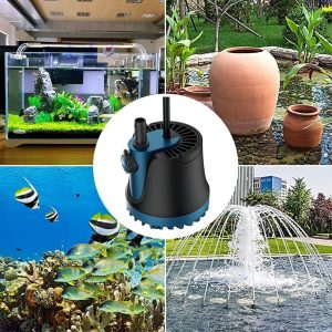 LNIDEAS Aquarium Tauchpumpe, 2500L/H 35W Aquariumpumpe,Sehr Leise Wasserpumpe mit einstellbarem Schalter und 2 Düsen,für Aquarium,Brunnenbecken,Hydroponik 15