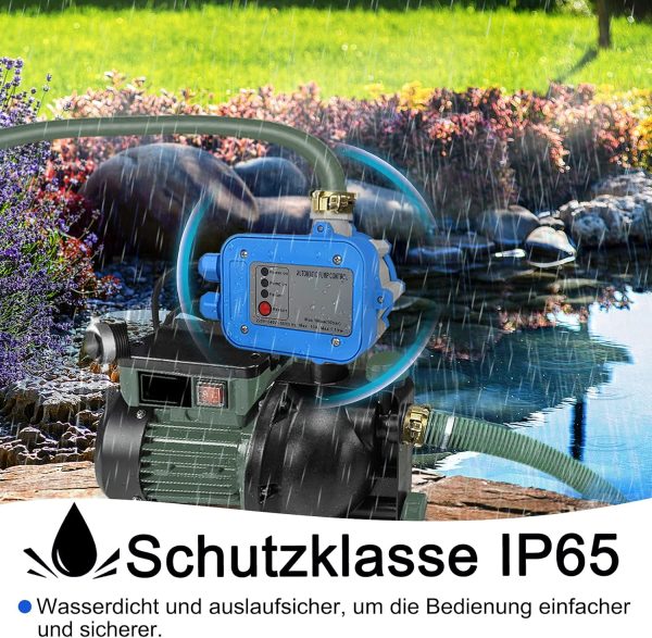 HENGMEI Druckwächter Druckschalter Pumpenschalter Druckregler 220V 10 bar Elektronische Pumpensteuerung mit Kabel für Hauswasserwerk, Gartenbewässerung, Gartenpumpe (Modell 1) 3