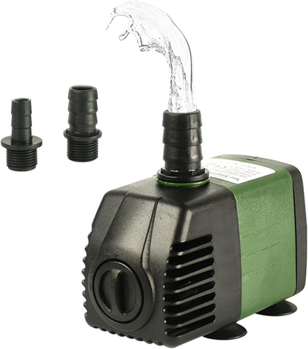 Wasserpumpe 25W 1500L/H, Wasserdicht, AolKee Klein Wasserpumpe Tauchpumpe 2 Düse für Teich Brunnen Aquarium Garten Gartenteichpumpe wasserpumpe aquarium 1