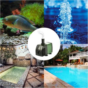 Wasserpumpe 25W 1500L/H, Wasserdicht, AolKee Klein Wasserpumpe Tauchpumpe 2 Düse für Teich Brunnen Aquarium Garten Gartenteichpumpe wasserpumpe aquarium 15