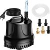 Lnicez Maximale 25W 1500L/H Mini Wasserpumpe Tauchpumpe Förderpumpe Aquarium pumpe Tauchpumpe für Gärten, Aquarium, Teich, Brunnen (Schwarz) 22