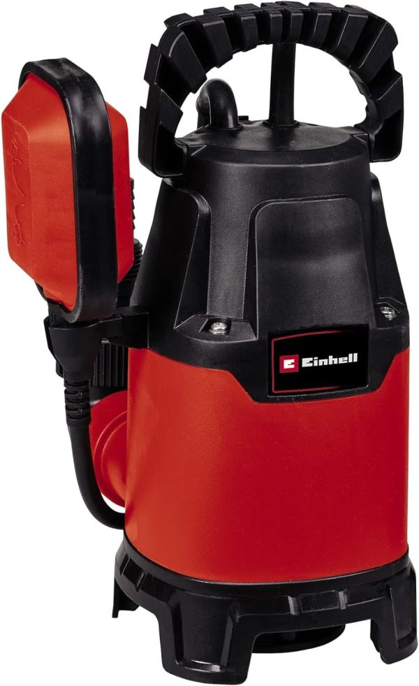 Einhell Schmutzwasserpumpe GC-DP 3325 (330 W, 9.500 L/h Förderleistung, max. 6 m Förderhöhe, Ø 25 mm Fremdkörper, thermischer Überlastschutz, inkl. Universalanschluss) 1