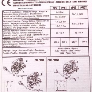 FORAS 1-5 bar Druckwächter PP-5 Wasserpumpenregler, made in Italy. Pumpensteuerung für Brunnenpumpe Hauswasserpumpe Kreiselpumpe Tauchpumpe Tiefbrunnenpumpe 10