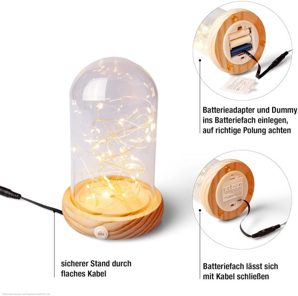 Hellum Batterie Adapter, 4.5V Netzteil Adapter Batterie-ersatz für AA x 3 Stück Batterien, AA x 3 Dummys Batterien Ersatz Netzteil mit 1,8m Zuleitung für batteriebetriebene Licht Dekoration 578997 5
