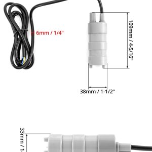 QWORK 12V Tauchwasserpumpe 840L/H 5 Maximale Wasserhöhe Mikromotor Wasserpumpe für Wohnmobil Teich Aquarium Brunnen 16