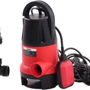 Belko® JP400-D2 Schmutzwasserpumpe mit integriertem Schwimmer-schalter Tauchpumpe mit Griff - 8000 L/h, 5m Förderhöhe, Ø30mm Partikel, 7m Kabel, IPX8 15