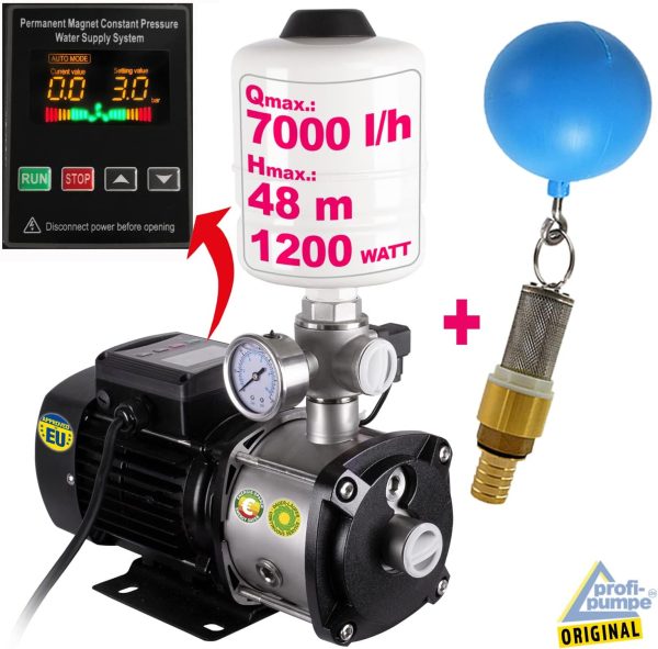 ZISTERNENPUMPE REGENWASSERPUMPE 7000 L/H LIMITIERTES SONDER-ANGEBOT ZISTERNEN-DRUCKPUMPE f. REGENWASSER "INVERT-TECH-4.2" GARTENPUMPE FÜR ZISTERNE REGENTANK REGENWASSERTANK 2