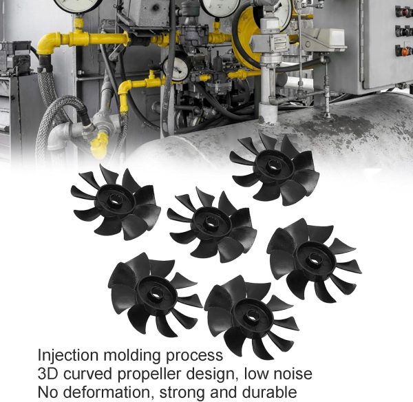 Motorblätter, Luftkompressor-Motorblätter, Pumpenzubehör Motorblätter, 6 Stück ABS 550 W geräuscharmer Lüfter-Luftkompressor 2