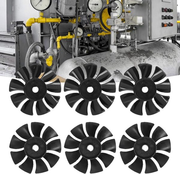 Motorblätter, Luftkompressor-Motorblätter, Pumpenzubehör Motorblätter, 6 Stück ABS 550 W geräuscharmer Lüfter-Luftkompressor 3