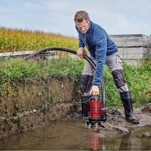 Einhell Schmutzwasserpumpe GE-DP 900 Cut (900 W, Fördermenge 16.000 L/h, Förderhöhe max. 11,5 m, Fremdkörper max. Ø 35 mm, max. Eintauchtiefe 7 m, integriertes Schneidwerksystem) 8