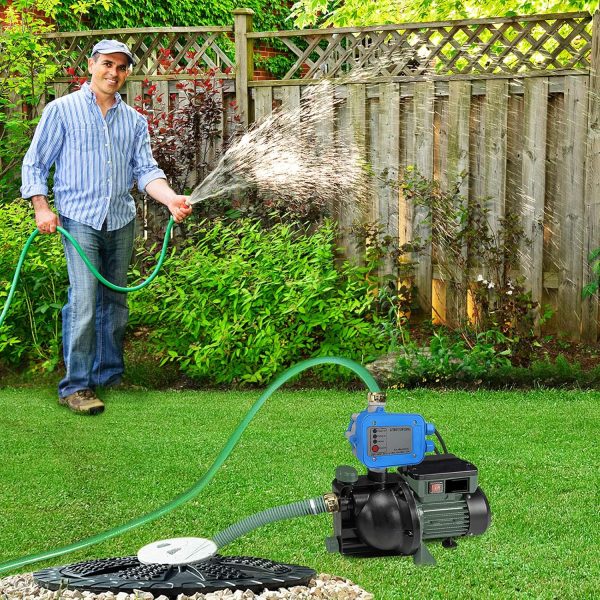 NAIZY Pumpensteuerung Druckschalter max.10 bar Automatische Druckwächter Wasserpumpe mit Kabel&Stecker IP65 für Hauswasserwerk Tiefbrunnenpumpen Gartenbewässerung (Typ A) 7