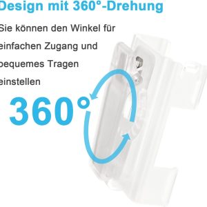 iGuerburn 360° drehbare Etui für Tandem tslim X2, Insulinpumpenhalterung für t:Slim/t:Slim G4, kein einfaches Herausfallen & Brechen Pumpenzubehör - Klar 9