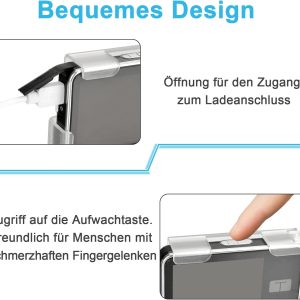 iGuerburn 360° drehbare Etui für Tandem tslim X2, Insulinpumpenhalterung für t:Slim/t:Slim G4, kein einfaches Herausfallen & Brechen Pumpenzubehör - Klar 11