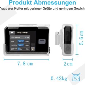 iGuerburn 360° drehbare Etui für Tandem tslim X2, Insulinpumpenhalterung für t:Slim/t:Slim G4, kein einfaches Herausfallen & Brechen Pumpenzubehör - Klar 13