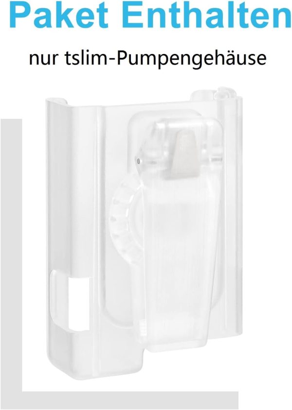 iGuerburn 360° drehbare Etui für Tandem tslim X2, Insulinpumpenhalterung für t:Slim/t:Slim G4, kein einfaches Herausfallen & Brechen Pumpenzubehör - Klar 6