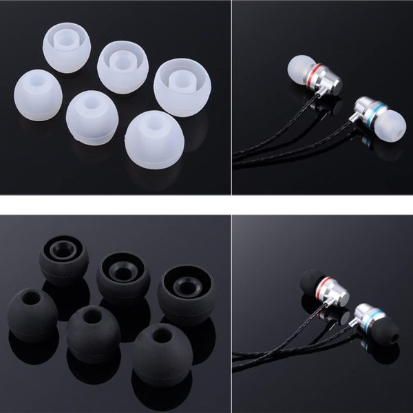 Jaimela Ersatz Ohrstöpsel[48 Stück], Silikon Ear Buds Set, Ersatzpolster Ohrpolster Kopfhörer Aufsätze In-Ear, 11mm 12mm 13mm 3 Größen, Kompatibel mit den meisten in-Ear Kopfhörer 6