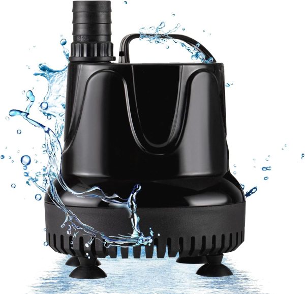 hygger Aquarium Pumpe, Mini Wasserpumpe, 800L/H 18W Ultra Leise Aquarium Tauchpumpe Springbrunnen Pumpe mit 2 Düsen, für Teich, Brunnen, Aquarium, Garten 1