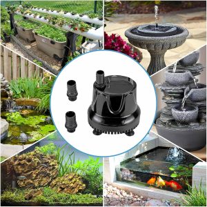 hygger Aquarium Pumpe, Mini Wasserpumpe, 800L/H 18W Ultra Leise Aquarium Tauchpumpe Springbrunnen Pumpe mit 2 Düsen, für Teich, Brunnen, Aquarium, Garten 21