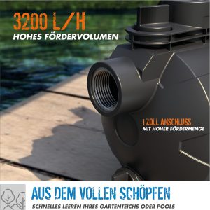 Güde Gartenpumpe GP 6035 (600 W, max. Fördermenge 3200 l/h, Ansaughöhe bis 7 m, Anschlussgewinde 1“ IG, Jet-Pumpe zur Gartenbewässerung) 12