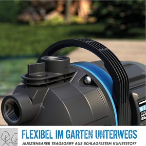 Güde Gartenpumpe GP 6035 (600 W, max. Fördermenge 3200 l/h, Ansaughöhe bis 7 m, Anschlussgewinde 1“ IG, Jet-Pumpe zur Gartenbewässerung) 16