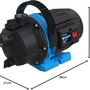 Güde Gartenpumpe GP 6035 (600 W, max. Fördermenge 3200 l/h, Ansaughöhe bis 7 m, Anschlussgewinde 1“ IG, Jet-Pumpe zur Gartenbewässerung) 18