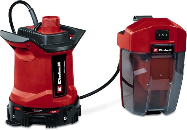 Einhell Akku-Schmutzwasserpumpe GE-DP 18/25 LL Li-Solo Power X-Change (18 V, 7.000 L/h Fördermenge, flachabsaugend, 5 m Förderhöhe, ECO- und BOOST-Modus, ohne Akku) 1