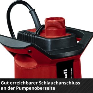 Einhell Akku-Schmutzwasserpumpe GE-DP 18/25 LL Li-Solo Power X-Change (18 V, 7.000 L/h Fördermenge, flachabsaugend, 5 m Förderhöhe, ECO- und BOOST-Modus, ohne Akku) 25