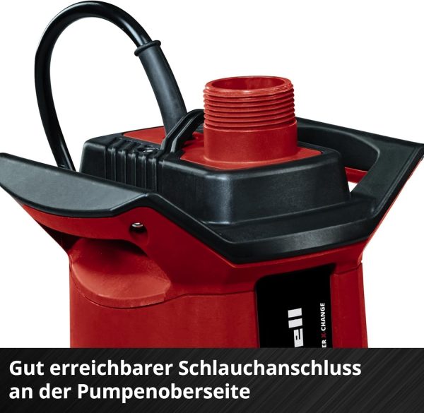 Einhell Akku-Schmutzwasserpumpe GE-DP 18/25 LL Li-Solo Power X-Change (18 V, 7.000 L/h Fördermenge, flachabsaugend, 5 m Förderhöhe, ECO- und BOOST-Modus, ohne Akku) 8