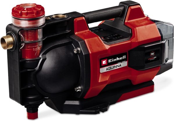 Einhell automatische Akku-Gartenpumpe AQUINNA 36/38 F LED AUTOMATIC Power X-Change (36 V, max. 3800 L/h, max. 37 m Förderhöhe, Automatikfunktion, ECO/Boost, Vorfilter, ohne Akku) 1