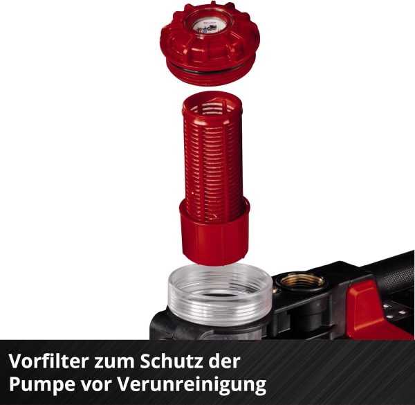 Einhell automatische Akku-Gartenpumpe AQUINNA 36/38 F LED AUTOMATIC Power X-Change (36 V, max. 3800 L/h, max. 37 m Förderhöhe, Automatikfunktion, ECO/Boost, Vorfilter, ohne Akku) 8