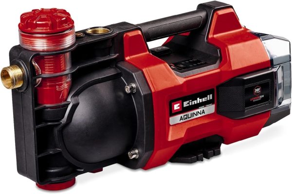 Einhell Akku-Gartenpumpe AQUINNA 36/38 F LED Power X-Change (36 V, max. 3800 L/h Fördermenge, max. 37 m Förderhöhe, ECO / Boost, Vorfilter, Überlast- & Frostschutz, ohne Akku) 1