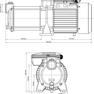 XPOtool Mehrstufige Kreiselpumpe 8700l/h 1100W Förderhöhe 52m, Ansaughöhe 8m, 2850U/min, Wasserpumpe für Hauswasserwerke, Haus und Garten 15