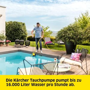 Kärcher SP 16.000 Dual flachsaugende Schmutzwasser-Tauchpumpe, Fördermenge: 16.000 l/h, Eintauchtiefe: max. 7 m, für Schmutzwasser mit Partikeln bis zu einer Größe von 20 mm, Restwasserhöhe: 1 mm 9