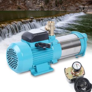 WindWilder Kreiselpumpe Hauswasserwerk Gartenpumpe 1300W 4000L/H 9,8bar mit Schaltautomatik Manometer Druckschalter Edelstahl Wasserpumpe für einen Garten hat Wasserpumpen elektrische Tauchwasserpumpe 11