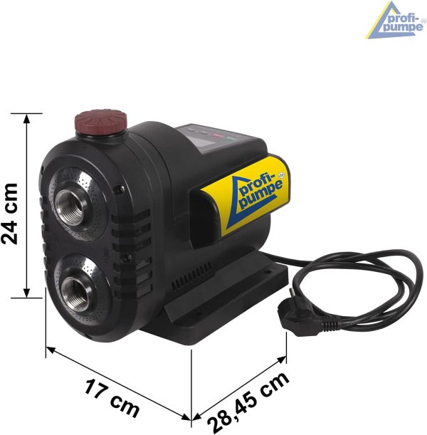 INVERTER HAUSWASSERWERK INVERT-Tech 650, Hauswasserautomat Permanent Magnet Vortex-Pumpe Hauswasserpumpe Wasserpumpe Gartenpumpe Kreiselpumpe mit Drucktank und Drucksensor (INVERT-TECH 3-650) 1